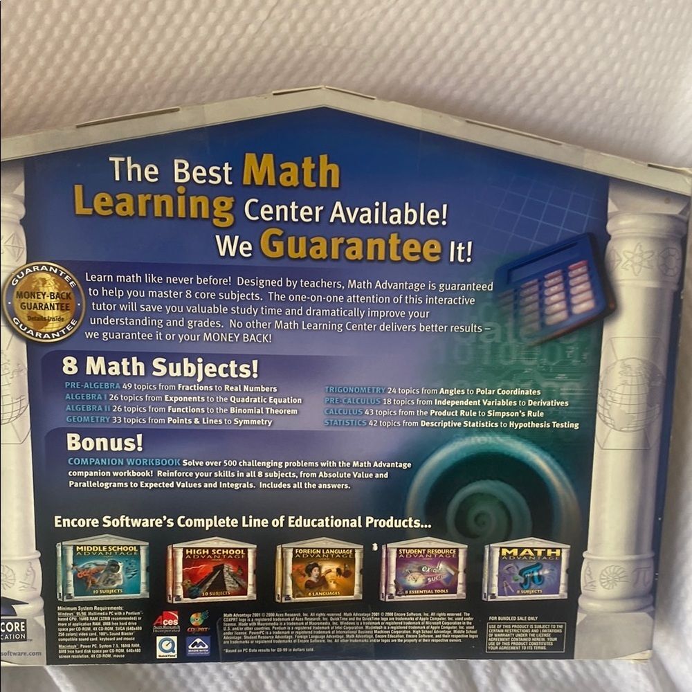 NWT Math Advantage 2001 Educational Software - Picture 6 of 8